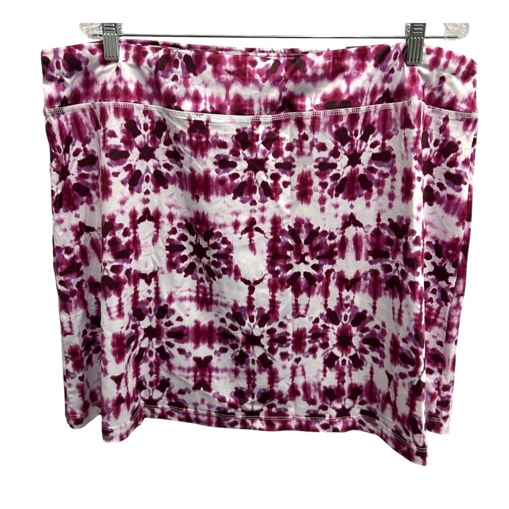 Reel Legends Womens Pink Tie Dye Skirt UPF 50 Sun Protection Sz XL